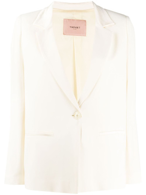 

V-neck cropped sleeve blazer, TWINSET V-neck cropped sleeve blazer