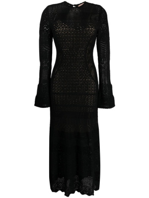 

Pointelle-knit long-sleeve midi dress, TWINSET Pointelle-knit long-sleeve midi dress