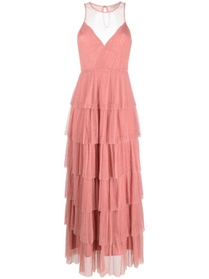 

Sleeveless tiered long dress, TWINSET Sleeveless tiered long dress