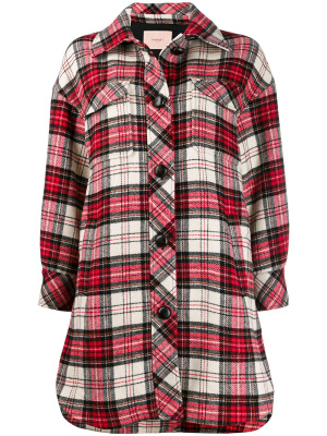 

Tartan print coat, TWINSET Tartan print coat