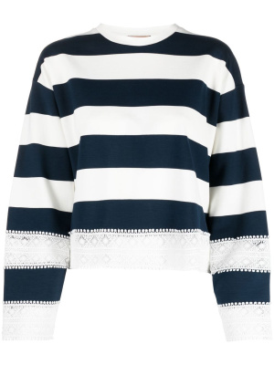 

Round-neck striped sweatershirt, TWINSET Round-neck striped sweatershirt