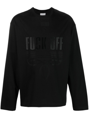 

Flocked-logo cotton T-shirt, VTMNTS Flocked-logo cotton T-shirt