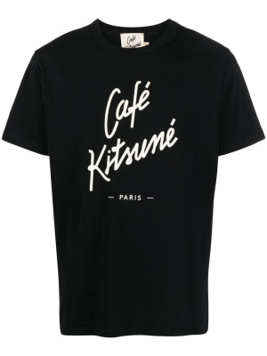 

Logo-print cotton T-shirt, Maison Kitsuné Logo-print cotton T-shirt
