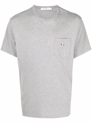 

Embroidered logo T-shirt, Maison Kitsuné Embroidered logo T-shirt