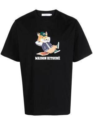 

Graphic-print cotton T-shirt, Maison Kitsuné Graphic-print cotton T-shirt