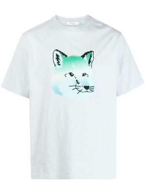 

Logo-print cotton T-shirt, Maison Kitsuné Logo-print cotton T-shirt