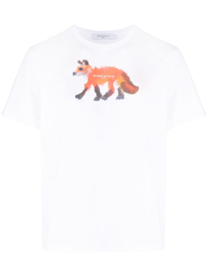 

Fox-print cotton T-shirt, Maison Kitsuné Fox-print cotton T-shirt