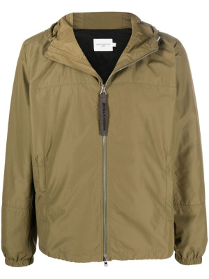 

Logo-print hooded windbreaker, Maison Kitsuné Logo-print hooded windbreaker
