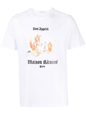 

Bon Appetit-print T-shirt, Maison Kitsuné Bon Appetit-print T-shirt