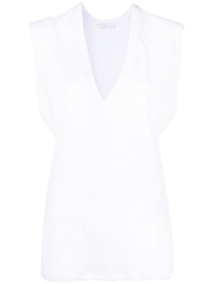

V-neck linen sleeveless top, IRO V-neck linen sleeveless top