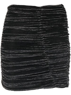 

Metallic effect ruched skirt, IRO Metallic effect ruched skirt