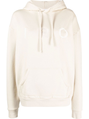 

Logo-embroidered cotton hoodie, IRO Logo-embroidered cotton hoodie