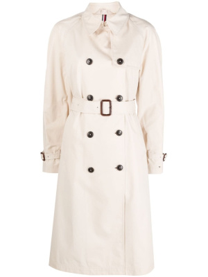 

Long-sleeved cotton double-breasted trenchcoat, Tommy Hilfiger Long-sleeved cotton double-breasted trenchcoat