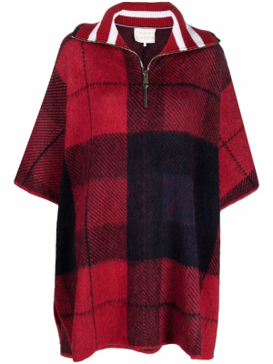 

Collared check pattern cape, Tommy Hilfiger Collared check pattern cape