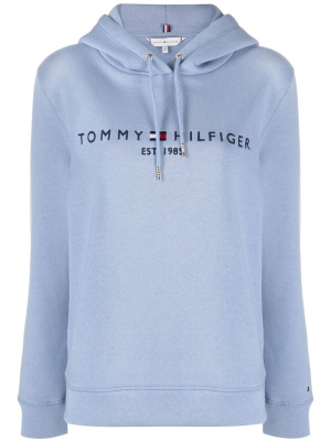 

Logo-embroidered hoodie, Tommy Hilfiger Logo-embroidered hoodie