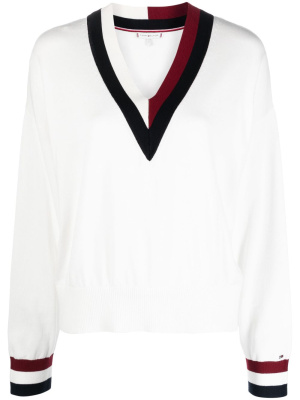

Colour-block cotton-knit jumper, Tommy Hilfiger Colour-block cotton-knit jumper