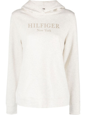 

Foil logo-print drawstring hoodie, Tommy Hilfiger Foil logo-print drawstring hoodie