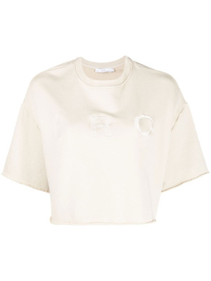 

Embroidered-logo cropped T-shirt, IRO Embroidered-logo cropped T-shirt