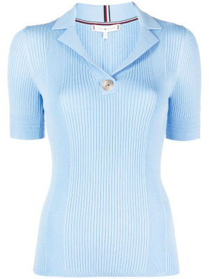 

Short-sleeve ribbed-knit top, Tommy Hilfiger Short-sleeve ribbed-knit top