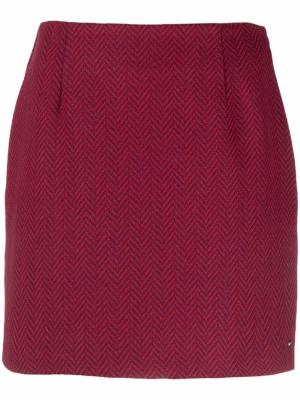 

Chevron-knit mini skirt, Tommy Hilfiger Chevron-knit mini skirt