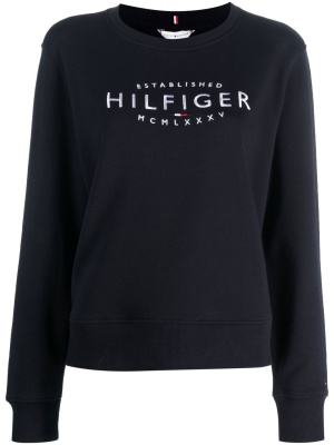 

Embroidered-logo detail sweatshirt, Tommy Hilfiger Embroidered-logo detail sweatshirt