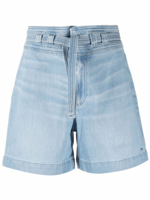 

Waist-tied denim shorts, Tommy Hilfiger Waist-tied denim shorts