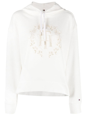 

Laser-cut logo drawstring hoodie, Tommy Hilfiger Laser-cut logo drawstring hoodie