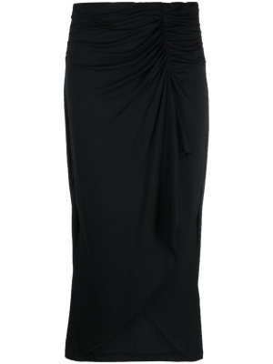 

Gathered-detail midi skirt, IRO Gathered-detail midi skirt