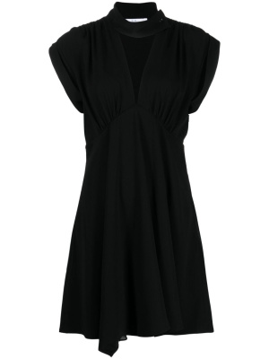 

V-neck draped minidress, IRO V-neck draped minidress