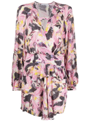 

Textured-finish floral-print dress, IRO Textured-finish floral-print dress