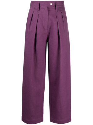 

High-waisted cotton-linen trousers, IRO High-waisted cotton-linen trousers