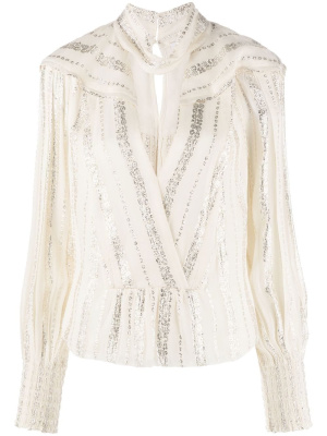 

Viviana lurex-embellished blouse, IRO Viviana lurex-embellished blouse