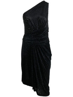 

One-shoulder wrap midi dress, IRO One-shoulder wrap midi dress