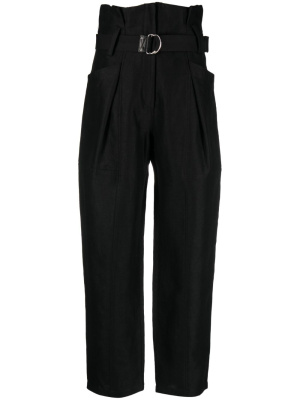 

Pleated belted straight-leg trousers, IRO Pleated belted straight-leg trousers