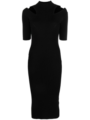 

Ribbed-knit mock neck dress, IRO Ribbed-knit mock neck dress