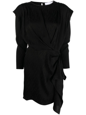 

Long-sleeved draped jacquard dress, IRO Long-sleeved draped jacquard dress