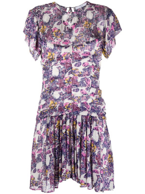 

Mixed-print pleated dress, IRO Mixed-print pleated dress