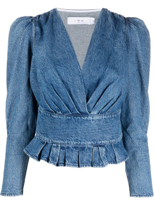 

Silja v-neck denim blouse, IRO Silja v-neck denim blouse