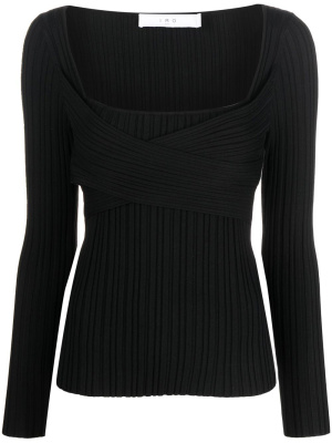 

Wrap-design ribbed top, IRO Wrap-design ribbed top