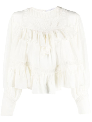 

Bead-embellished long-sleeve blouse, IRO Bead-embellished long-sleeve blouse