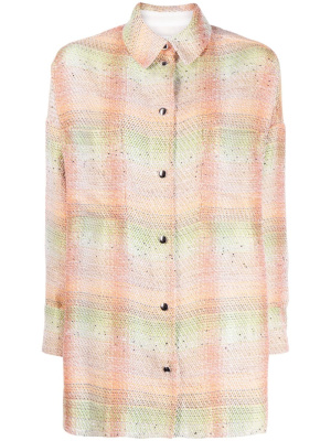 

Bouclé-effect checkered shirt, IRO Bouclé-effect checkered shirt
