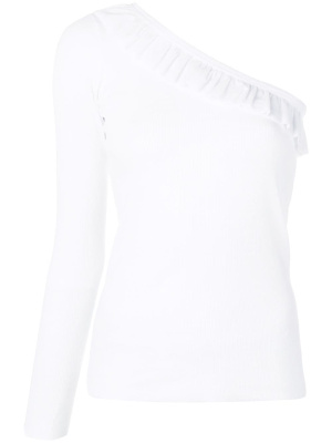 

One-shoulder ribbed top, RED Valentino One-shoulder ribbed top