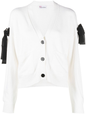 

Bow-detail knit cardigan, RED Valentino Bow-detail knit cardigan