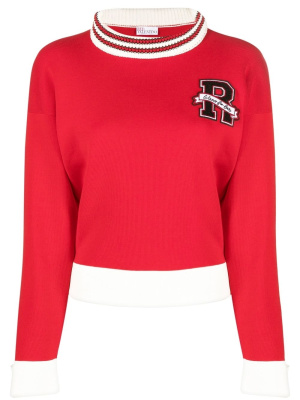 

Logo-patch knitted jumper, RED Valentino Logo-patch knitted jumper