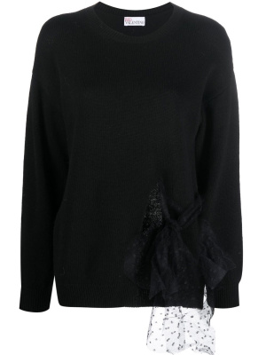 

Tulle-detail knitted jumper, RED Valentino Tulle-detail knitted jumper