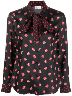 

Silk heart-print shirt, RED Valentino Silk heart-print shirt