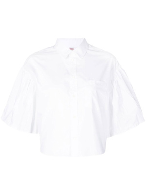 

Pleated-sleeve detail shirt, RED Valentino Pleated-sleeve detail shirt