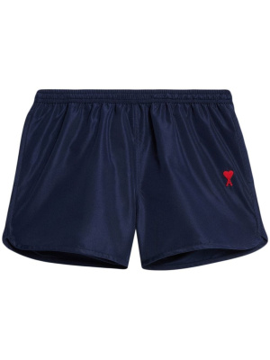 

Logo-embroidered swim shorts, AMI Paris Logo-embroidered swim shorts