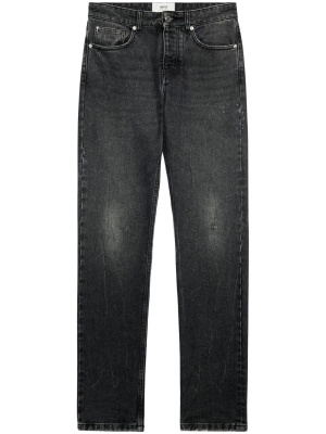 

Logo-patch straight-leg jeans, AMI Paris Logo-patch straight-leg jeans