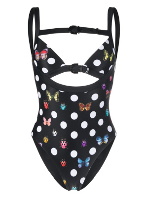 

X Dua Lipa Butterflies cut-out swimsuit, Versace X Dua Lipa Butterflies cut-out swimsuit